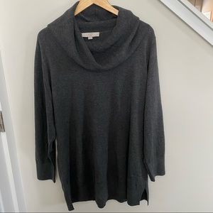LOFT | Gray cowl neck sweater size 20/22